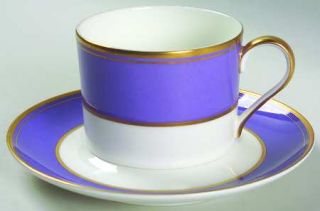 Mikasa Violet Flat Cup & Saucer Set, Fine China Dinnerware   Cathy Hardwick,Purp
