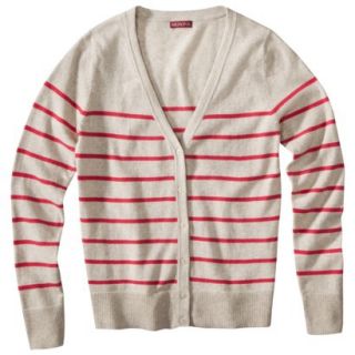 Merona Petites Long Sleeve Deep V Neck Cardigan Sweater   Pink XXLP