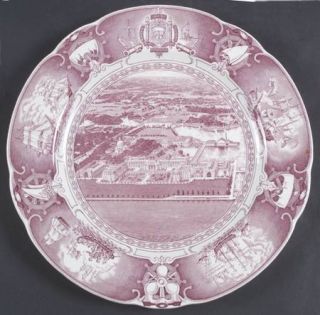 Wedgwood United States Naval Academy Mulberry Dinner Plate, Fine China Dinnerwar