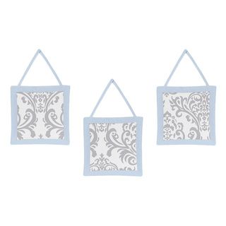 Sweet Jojo Designs Avery Wall Hangings (Grey/white/blueThe digital images we display have the most accurate color possible. However, due to differences in computer monitors, we cannot be responsible for variations in color between the actual product and y