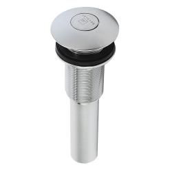 Matte Chrome Umbrella Push Button Drain (Matte chromeDimensions 8.6875 inches high x 2.717 inches in diameterMaterials Solid brassHardware finish Matte chromeNumber of boxes this will ship in 1Delivery options UPSAssembly required No )