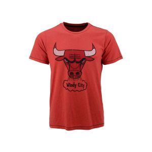 Chicago Bulls Industry Rag NBA Distressed Logo Contrast Stitch T Shirt