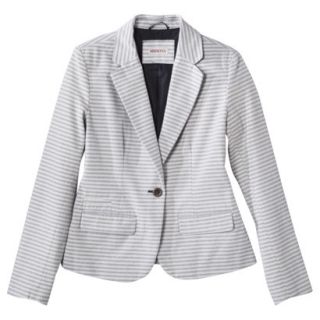 Merona Womens Tailored Blazer   Black/White Stripe   16