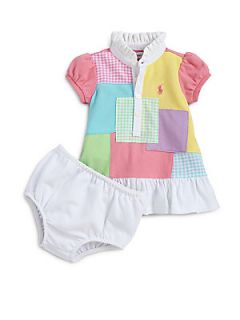 Ralph Lauren Infants Mesh Colorblock Polo Dress & Bloomers Set   Patchwork