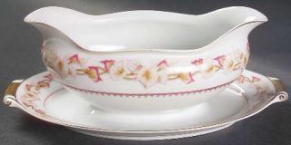 Narumi Hartford Gravy Boat with Attached Underplate, Fine China Dinnerware   Pin