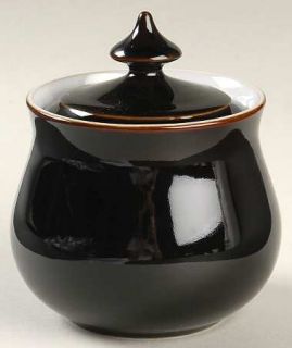 Denby Langley Merlot Sugar Bowl & Lid, Fine China Dinnerware   Redish Brown On W