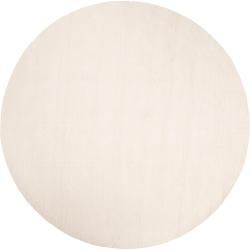 Hand crafted Solid White Casual Altostratus Wool Rug (8 Round)