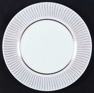 Royal Albert Capri Dinner Plate, Fine China Dinnerware   Yellow Line/Brown Dot Z