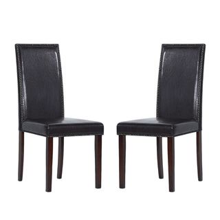Warehouse Of Tiffany Blazing Dark Brown Dining Chairs (set Of 8)
