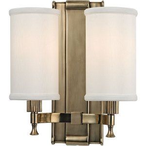 Hudson Valley HV 1122 AGB Palmdale 2 Light Wall Sconce