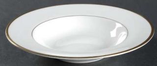 Royal Doulton Regent Rim Soup Bowl, Fine China Dinnerware   All White W/Gold Tri