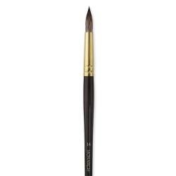 Winsor and Newton Size 14 Monarch Round Brush (14Handle Brown stained long handleFerrule Corrosion resistantBristle Synthetic polyester filamentsBrushes are suitable for use with all oil, acrylic, and griffin alkyd fast drying oil colors. )