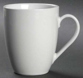 Tabletops Unlimited Luna Mug, Fine China Dinnerware   All White,Undecorated,Coup