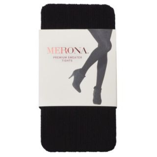 Merona Womens Premium Sweater Tights   Black Rib L