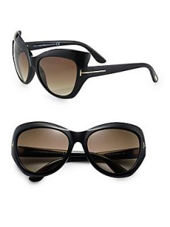 Tom Ford Eyewear Badot Cats Eye Sunglasses   Black