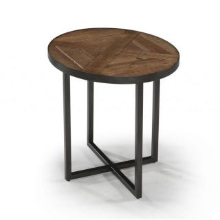Lakeside Reclaimed Wood Oval End Table
