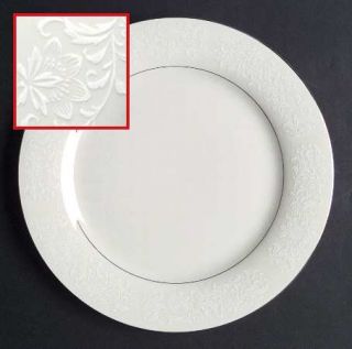 Japan China Ivory Fantasy Dinner Plate, Fine China Dinnerware   White Design Bdr