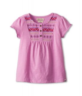 Lucky Brand Kids Bali Embroidered Front Top Girls Blouse (Purple)