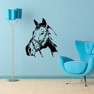 Horse Vinyl Wall Decal Art (Glossy blackDimensions 22 inches wide x 35 inches long )