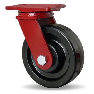 Hamilton Forgemaster Casters   8Dia.X2.5W Plastic Wheel   1 Straight Roller Bearing   Swivel