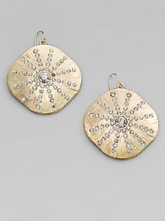 ABS by Allen Schwartz Jewelry Sparkle Sand Dollar Earrings   Gold