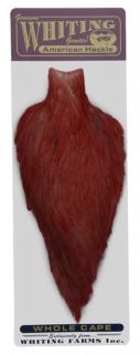 Whiting American Hackle Cape, Red, Type Dyed