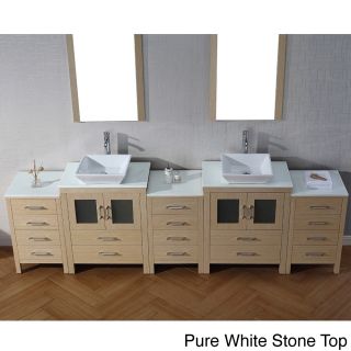 Virtu Usa Dior 110 Inch Double Sink Vanity Set In Light Oak