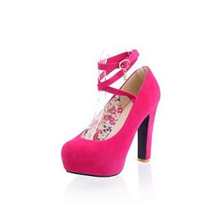 Suede Chunky Heel Pumps Heels Shoes(More Colors)
