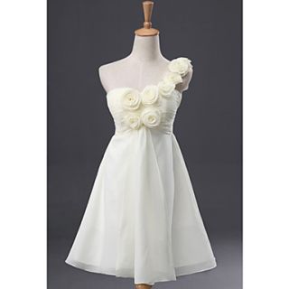 Womens Solo Shoulder Flower Wedding Dress