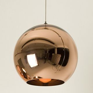 Mini Globe Pendant, 1 Light, Minimalist Metal Glass Electroplating