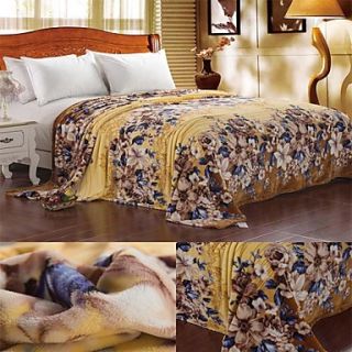 Euphoria Brand Ultra Fluffy Elegant Gold Color Cute Daffodils Full Sizes Blanket Sofa TV Versatile Blanket