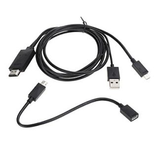 1080P Micro USB MHL to HDMI Adapter Cable Galaxy S1 S2 S3 S4 NOTE NOTEII