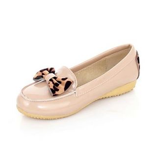Faux Leather Womens Flat Heel Comfort Flats with Bowknot Shoes(More Colors)