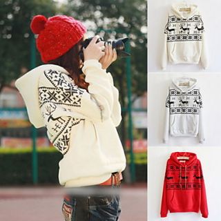 Womens Hoody Fawn Casual Long Sleeve Sweater