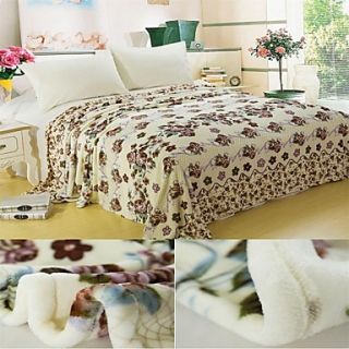 Euphoria Brand Ultra Fluffy Elegant Alabaster Roses Full Sizes Blanket Sofa TV Versatile Blanket