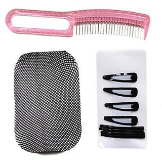 Wig Care Set(1Steel Comb,8Clips and 1Wig Cap Liner)