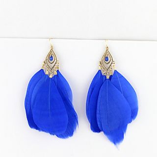 Kayshine Blue Feather Earrings