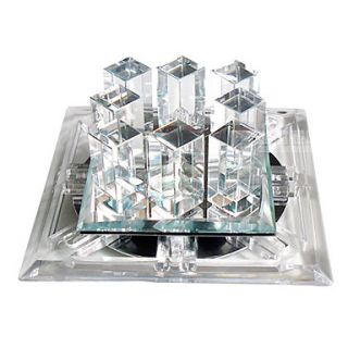 led crystal flush mount, 1 light, modern dainty metal