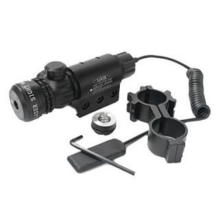 Red Laser Hunting Scope Black Aluminium Alloy With Mount