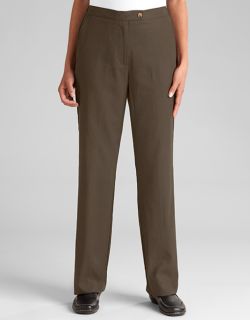 Tencel/Cotton Extended tab Trousers, Dark Brown, 14