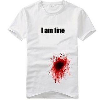 MenS Funny 3D T Shirt Been Shot but I Am Fine (100% Cotton)
