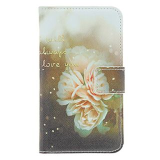 Love Flower Painting Pattern Faux Leather with Plastic Hard Back Cover Pouches for Samsung Galaxy S3 I9300
