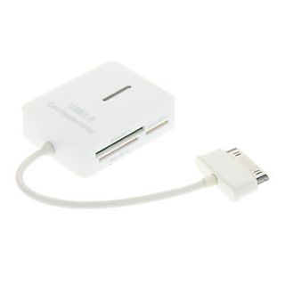 5 in one USB 2.0 OTG Memory Card Reader and Writer for Samsung Galaxy Tab (White)