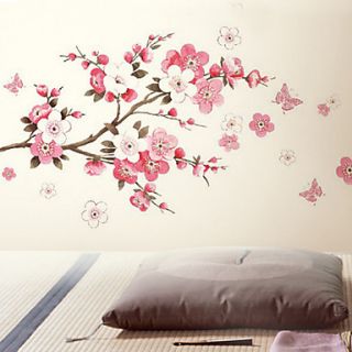 Flowers Butterfly Removable Wall Sticker
