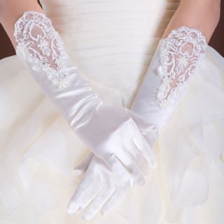 Satin Polyester Fingertips Elbow Length Wedding/Party Glove