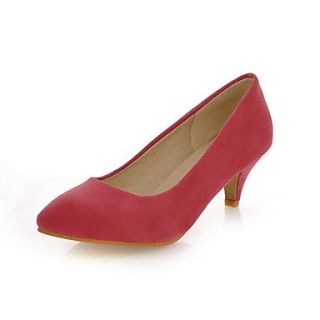 Suede Womens Low Heel Pumps Heels Shoes(More Colors)
