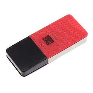 High Speed Mini USB Memory Card Reader (Red/Blue/Green/White)