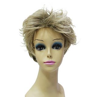 Capless High Quality Synthetic Janpanese Kanekalon Short Mixed Color Fluffy Curly Hair Wig For Fashionable Women