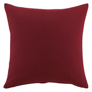 18 Squard China Red solid Polyester Decorative Pillow With Insert