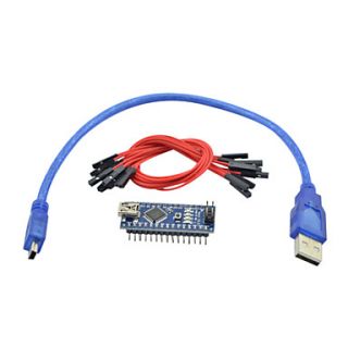 Nano V3.0 AVR ATmega328 P 20AU Module Board USB Cable for Arduino (Works with Official Arduino Boards)
